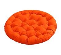 SDGBCXD cojín para Asiento, Almohadilla de Suelo Redonda meditación Gran tamaño | Estilo Bohemio Vintage for Todas Las Estaciones | Relleno algodón Perlado for Uso en Interiores(Orange,45cm(17.7in))