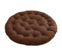 SDGBCXD cojín para Asiento, Cojín Grande Redondo de Lino con Relleno algodón Perlado, Suave y cómodo for Sentarse, Ideal for Relajarse meditar en Cualquier estación(Coffee,55cm(21.6in))