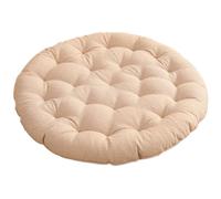 SDGBCXD cojín para Asiento, Cojín Grande Redondo de Lino con Relleno algodón Perlado, Suave y cómodo for Sentarse, Ideal for Relajarse meditar en Cualquier estación(Beige,100cm(39.3in))