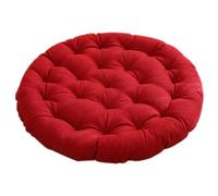 SDGBCXD cojín para Asiento, Cojín Grande Redondo de Lino con Relleno algodón Perlado, Suave y cómodo for Sentarse, Ideal for Relajarse meditar en Cualquier estación(Red,55cm(21.6in))