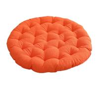 SDGBCXD cojín para Asiento, Cojín Grande Redondo de Lino con Relleno algodón Perlado, Suave y cómodo for Sentarse, Ideal for Relajarse meditar en Cualquier estación(Orange,75cm(29.5in))