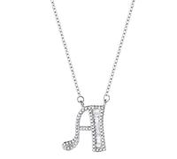 SDGBCXD, Collar con Nombre de Ley Personalizado for Mujer, Plata de Ley S925 con Letra Inicial de circón, Gargantilla de Moda, Collar Delicado, Cadena de Regalo, joyería for Sus Parejas de niñas,Coll