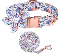 SDGBCXD Collares para Perros, 3 Collares for Perros con Linda Correa, Modernos for Cachorros Hebilla de Metal Ajustable for pequeños, medianos y Grandes, niños niñas(Blue Set,S)