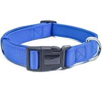 SDGBCXD Collares para Perros, Collar táctico de Nailon for Perro, Personalizado, Grueso, Suave y Ajustable, for Entrenamiento Militar(Blue,M)