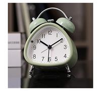 SDGBCXD Despertador, Reloj mecánico silencioso a Pilas con Campana for Oficina(Green)