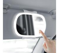 SDGBCXD Espejo cosmético, Espejos retrovisores universales Recargables con atenuación, Pantalla táctil y Clip Trasero retráctil