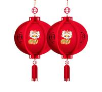 SDGBCXD Faroles para el Año Nuevo Lunar, Exquisita Linterna roja, linternas Chinas Redondas duraderas, del año de la Serpiente for el Año Nuevo Chino, Festival Primavera(C)