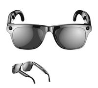 SDGBCXD Gafas Inteligentes, Traducción multilingüe en Tiempo Real con IA, cámara HD de 1 millón píxeles, Altavoces duales y Flash, Ideal for Viajes, música Bluetooth(Black,Black)