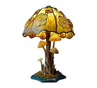 SDGBCXD Luz Nocturna, Lámpara de Noche Decorativa con Forma Hongo Resina Bohemia, 5,9 Pulgadas Alto, vitrales la Serie Plant(G)