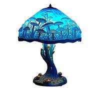 SDGBCXD Luz Nocturna, Lámpara de Noche Decorativa con Forma Hongo Resina Bohemia, 5,9 Pulgadas Alto, vitrales la Serie Plant(C)