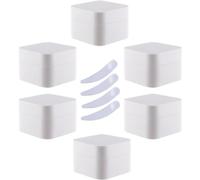 SDGBCXD, Paquete de 6 tarros Cuadrados de plástico Azul for Crema, Botes cosméticos con Revestimiento Interior, recipientes for bálsamo Labial y loción, 30ml ，Tarros Cosméticos(Bianco,20ml)