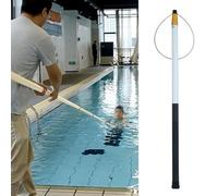 SDGBCXD Piscina, Pértiga telescópica de enseñanza con Mango Antideslizante, Gancho de Seguridad for Piscinas, Ideal for rescates de Emergencia, Playa y Parques acuáticos.(White,550cm/18ft 4 Section)