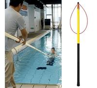 SDGBCXD Piscina, Pértiga telescópica de enseñanza con Mango Antideslizante, Gancho de Seguridad for Piscinas, Ideal for rescates de Emergencia, Playa y Parques acuáticos.(Yellow,550cm/18ft 4 Section)