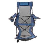 SDGBCXD Silla Plegable para Exterior, Respaldo Plegable for Silla de Campamento al Aire Libre con reposapiés, Cama portátil, for Siesta for Acampar y Pescar(Blue)