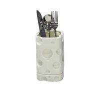 sdgERYEeg portautensilios, Recipiente de cerámica for Utensilios Cocina, Organizador Cubiertos Moderno, escurridor for decoración, Bloque Cuchillos(White)
