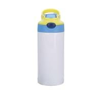 SDGfdheSE 1 aspiradora de acero inoxidable de color sólido con mango de paja.(360ml,Yellow)