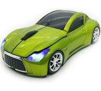 SDGSQHA Ratón de coche inalámbrico para computadora, con receptor USB, 3D, 1600 DPI, ratón deportivo con forma de coche, lindo mini ratón para laptop, PC, Mac, para niños, niñas, niños y adultos,