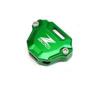 SDHKHAS para Motocicleta, Carcasa Llave, Funda Protectora Para Z900 Z900SE 2017-2023 Accesorios De La Motocicleta CNC Clave Cubierta Caso Shell Y Bordado Insignia Llavero(KC Green)