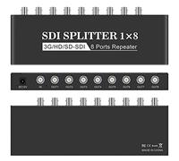 SDI Splitter 1x8 Soporta SD-SDI, HD-SDI, 3G-SDI (1 entrada y 8 salidas) SDI Video Splitter Box Distribuidor Amplificador para sistema de monitoreo de video Cámara de seguridad CCTV