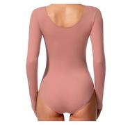 SDIUAKBV Ballet Adulto Mallot de Danza Malla de Baile básica clásica for Mujer, for Gimnasia, Ballet, Manga Larga, for Adultos, Ropa de Baile y Ballet.(Pink,S)