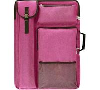 SDIUAKBV Bolsa Portafolio de Arte Portafolio de Arte 45 x 61 cm con Mochila y Bolso Mano, tamaño Mediano Se Utiliza para almacenar Obras(Pink)