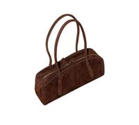 SDIUAKBV Bolso de Ante Bolso de mano ante marrón, bolso lujo for mujer, Oulder Hobo, ocio, cremallera Color puro Para viajar