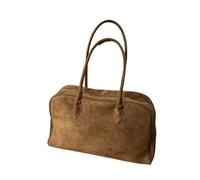 SDIUAKBV Bolso de Ante Bolso de mano gamuza alta capacidad for mujer Shopper Commuter Hombro grande Vintage Borgoña Marrón Totes Para viajar(Brown)