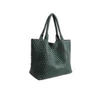 SDIUAKBV Bolsos de Cuero Tejido Bolso de mujer nailon tejido a mano, estilo bandolera, con sisa, informal, versátil, una sola correa Para viajar(Dark green)