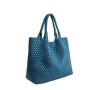 SDIUAKBV Bolsos de Cuero Tejido Bolso de mujer nailon tejido a mano, estilo bandolera, con sisa, informal, versátil, una sola correa Para viajar(Blue)