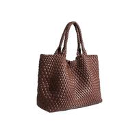 SDIUAKBV Bolsos de Cuero Tejido Bolso de mujer nailon tejido a mano, estilo bandolera, con sisa, informal, versátil, una sola correa Para viajar(Burgundy)