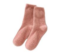 SDIUAKBV Calcetines de Mullidos Calcetines gruesos for mujer, ideales for otoño/invierno. Cálidos, bordados, de felpa, for estar en casa y dormir(Color 01)