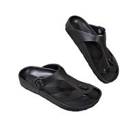 SDIUAKBV Chanclas Mujer Women's Flip-Flops Versatile Waterproof And Non-Slip Slip-On Slippers For Home And Outdoor Use Para el verano(Black,46-47)