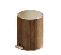 SDIUAKBV Cinturón de Diamantes de Imitación Papelera de grano madera, papelera reciclaje silenciosa, basura cocina con tapa, prensa pie, lata abierta doble Para mujeres(12L)