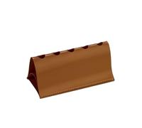 SDIUAKBV Expositor de Plumas Estilográficas Estuche triangular de cuero sintético for lápices, con múltiples compartimentos, ideal for escritorio, for guardar bolígrafos y bolígrafos.(Brown)