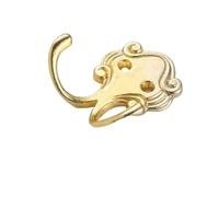 SDIUAKBV Ganchos para Macetas Gancho de pared aleación vintage con doble punta for puerta baño, for colgar ropa, macetas, bolsos, bronce antiguo Para el jardín(Smile(Gold))