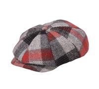 SDIUAKBV Gorra de Repartidor de Periódicos Boina de Lana Octogonal for Mujer, Gorro Fieltro, Talla Grande, for Primavera, otoño e Invierno(Red,XL XXL 60-62m)