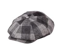 SDIUAKBV Gorra de Repartidor de Periódicos Boina de Lana Octogonal for Mujer, Gorro Fieltro, Talla Grande, for Primavera, otoño e Invierno(Gray,M L 57-58cm)