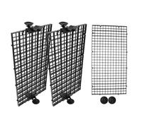 SDIUAKBV Separador de Acuario 3 separadores de Peces de 30 x 15 cm, Color Negro, for Acuario, con 10 ventosas.