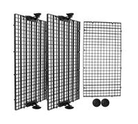 SDIUAKBV Separador de Acuario Divisor de Acuario de 3 Piezas, 30 x 15 cm, Color Negro, Tablero de Aislamiento, 10 Unidades, Material de PVC, separación for cría.(Black)