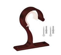 SDIUAKBV Soporte Barra Cortina 2 Soportes for Barra de Cortina Techo | Gancho de instalación montado en la pared de aleación de aluminio, Clip de fijación de barra transversal, engrosamiento(Red)