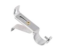 SDIUAKBV Soporte Barra Cortina 2 Soportes for Barras de Cortina Metal | Soportes ajustables for barra de cortinas, accesorios de abrazadera de Clip de fijación de barra transversal fija(Silver)