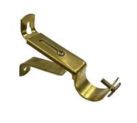 SDIUAKBV Soporte Barra Cortina 2 Soportes for Barras de Cortina Metal | Soportes ajustables for barra de cortinas, accesorios de abrazadera de Clip de fijación de barra transversal fija(Gold)