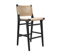 SDIUAKBV Taburete de Bar Taburete de Bar Cuerda cáñamo Madera Maciza, cafetería, Restaurante, Base Alta, Silla Ocio, sillas con Respaldo for el hogar(Color 03 65cmHIgh)