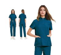 SDIUAKBV Uniforme Enfermera Conjunto de exfoliación for quirófano, Uniforme médico, Ropa Trabajo for Hospital Mascotas, Traje Enfermera for clínica Dental para Mujeres(Color 4,M)