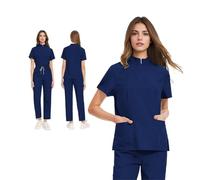 SDIUAKBV Uniforme Enfermera Conjunto de exfoliación for quirófano, Uniforme médico, Ropa Trabajo for Hospital Mascotas, Traje Enfermera for clínica Dental para Mujeres(Color 5,M)