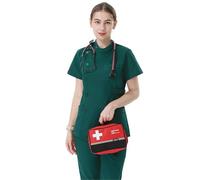 SDIUAKBV Uniforme Enfermera Conjunto de Uniformes médicos Tradicionales for Enfermera, Ropa Trabajo Dental for Hombres y Mujeres, Traje Exfoliante médico Popelina para Mujeres(Color 1,XXL)