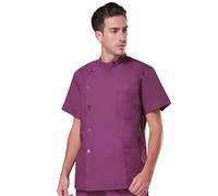 SDIUAKBV Uniforme Enfermera Conjunto de Uniformes médicos Tradicionales for Enfermera, Ropa Trabajo Dental for Hombres y Mujeres, Traje Exfoliante médico Popelina para Mujeres(Color 19,XXL)