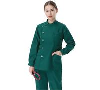 SDIUAKBV Uniforme Enfermera Conjunto de Uniformes médicos Tradicionales for Enfermera, Ropa Trabajo Dental for Hombres y Mujeres, Traje Exfoliante médico Popelina para Mujeres(Color 9,M)