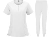 SDIUAKBV Uniforme Enfermera Uniforme médico elástico, Conjunto de exfoliación quirúrgica Hospital, Tops, Pantalones, Ropa Trabajo enfermería, médicos para Mujeres(Color 3,XL)