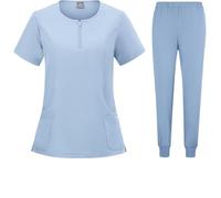 SDIUAKBV Uniforme Enfermera Uniforme médico elástico, Conjunto de exfoliación quirúrgica Hospital, Tops, Pantalones, Ropa Trabajo enfermería, médicos para Mujeres(Color 4,L)